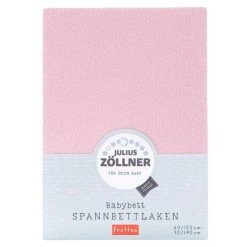Julius Zöllner Spannbetttuch Frottee für Kinderbett 60 x 120 / 70 x 140 cm - Rosa