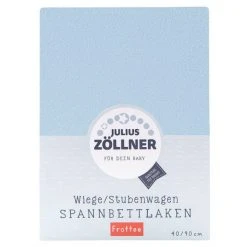 Julius Zöllner Spannbetttuch Frottee für kleine Matratzen 40 x 90 cm - Hellblau