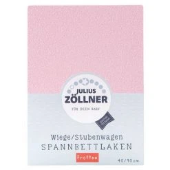 Julius Zöllner Spannbetttuch Frottee für kleine Matratzen 40 x 90 cm - Rosa