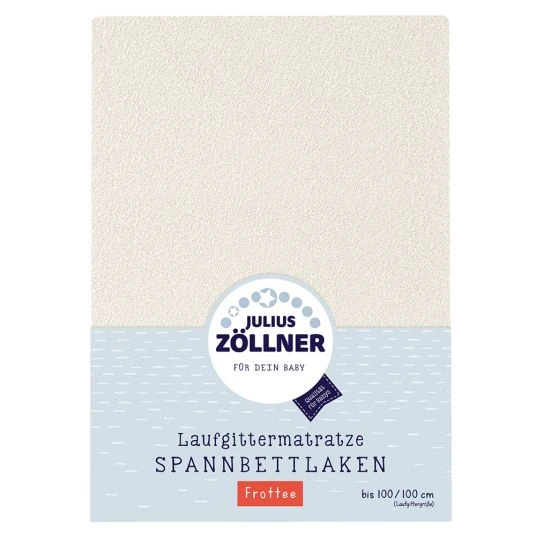 Julius Zöllner Spannbetttuch Frottee für Laufgitter 68 x 90 - 95 x 95 cm - Ecru 1 Julius Zöllner Spannbetttuch Frottee für Laufgitter 68 x 90 - 95 x 95 cm - Ecru