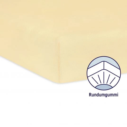 Julius Zöllner Spannbetttuch für Kinderbett 60 x 120 / 70 x 140 cm - Banana 3 Julius Zöllner Spannbetttuch für Kinderbett 60 x 120 / 70 x 140 cm - Banana – Bild 3