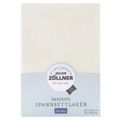 Julius Zöllner Spannbetttuch für Kinderbett 60 x 120 / 70 x 140 cm - Ecru