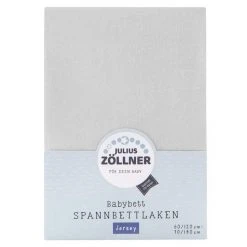 Julius Zöllner Spannbetttuch für Kinderbett 60 x 120 / 70 x 140 cm - Hellgrau