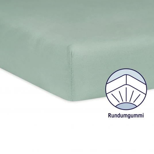 Julius Zöllner Spannbetttuch für Kinderbett 60 x 120 / 70 x 140 cm - Salbei 3 Julius Zöllner Spannbetttuch für Kinderbett 60 x 120 / 70 x 140 cm - Salbei – Bild 3