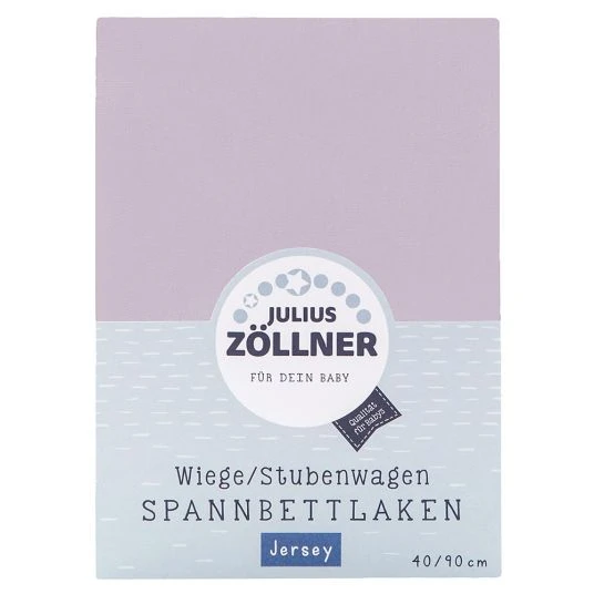 Julius Zöllner Spannbetttuch für kleine Matratzen 40 x 90 cm - Flieder 1 Julius Zöllner Spannbetttuch für kleine Matratzen 40 x 90 cm - Flieder