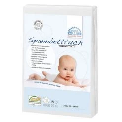 Julius Zöllner Spannbetttuch wasserdicht 70 x 140 cm - Weiß