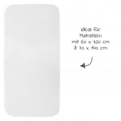 LaLoona 2er Pack Spannbetttuch für Kinderbett 60 x 120 / 70 x 140 cm - Weiß Rosa -Wohnen & Schlafen Verkäufe laloona 2er pack spannbetttuch fur kinderbett 60 x 120 70 x 140 cm weiss rosa 565902 d2