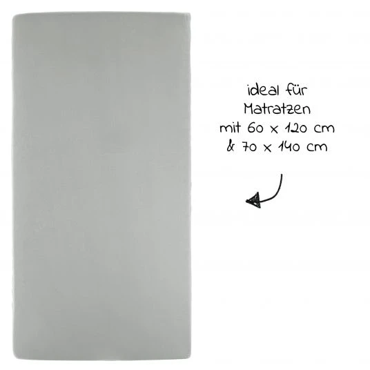 LaLoona Spannbettlaken 2er Pack für Matratzengröße 60x120 cm und 70x140 cm - Grau 2 LaLoona Spannbettlaken 2er Pack für Matratzengröße 60x120 cm und 70x140 cm - Grau – Bild 2