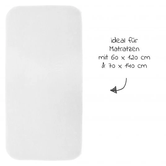 LaLoona Spannbettlaken 2er Pack für Matratzengröße 60x120 cm und 70x140 cm - Weiß 2 LaLoona Spannbettlaken 2er Pack für Matratzengröße 60x120 cm und 70x140 cm - Weiß – Bild 2