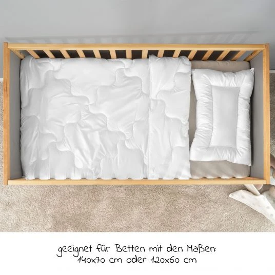 LaLoona Steppbett-Set Premium Complete 100 x 135 + 40 x 60 cm - Weiß 2 LaLoona Steppbett-Set Premium Complete 100 x 135 + 40 x 60 cm - Weiß – Bild 2