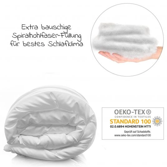 LaLoona Steppbett-Set Premium Complete 100 x 135 + 40 x 60 cm - Weiß 3 LaLoona Steppbett-Set Premium Complete 100 x 135 + 40 x 60 cm - Weiß – Bild 3