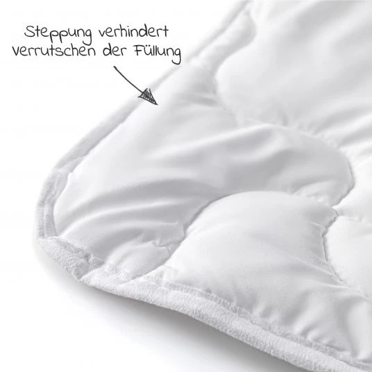 LaLoona Steppbett-Set Premium Complete 100 x 135 + 40 x 60 cm - Weiß 4 LaLoona Steppbett-Set Premium Complete 100 x 135 + 40 x 60 cm - Weiß – Bild 4