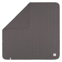 Lässig Babydecke Interlock Blanket 80 x 80 cm - Spots Anthracite