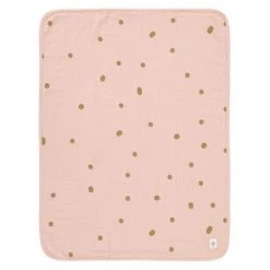 Lässig Babydecke Muselin Blanket GOTS 75 x 100 cm - Dots Powder Pink