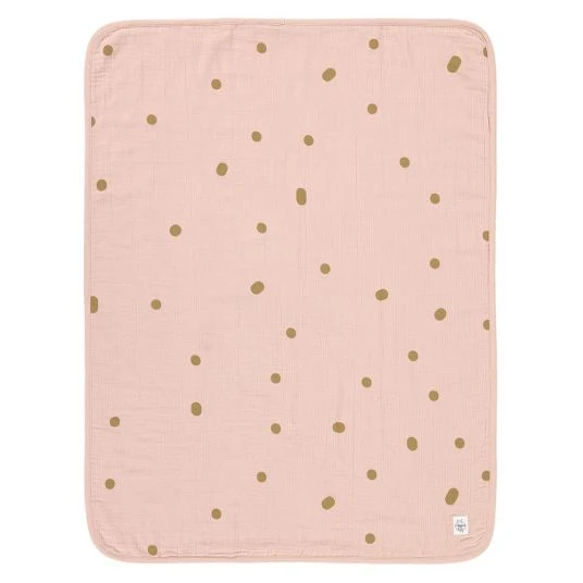 Lässig Babydecke Muselin Blanket GOTS 75 x 100 cm - Dots Powder Pink 1 Lässig Babydecke Muselin Blanket GOTS 75 x 100 cm - Dots Powder Pink