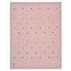 Lässig Strick-Kuscheldecke aus Bio-Baumwolle 80 x 110 cm - Dots - Dusky Pink