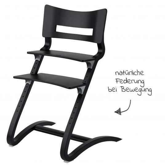 Leander Hochstuhl Classic stabil, individuell einstellbar, mitwachsend - Schwarz - Kollektion 2022 2 Leander Hochstuhl Classic stabil, individuell einstellbar, mitwachsend - Schwarz - Kollektion 2022 – Bild 2