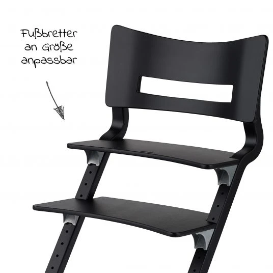 Leander Hochstuhl Classic stabil, individuell einstellbar, mitwachsend - Schwarz - Kollektion 2022 3 Leander Hochstuhl Classic stabil, individuell einstellbar, mitwachsend - Schwarz - Kollektion 2022 – Bild 3