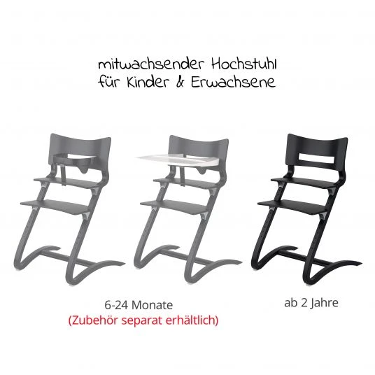 Leander Hochstuhl Classic stabil, individuell einstellbar, mitwachsend - Schwarz - Kollektion 2022 4 Leander Hochstuhl Classic stabil, individuell einstellbar, mitwachsend - Schwarz - Kollektion 2022 – Bild 4