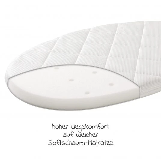 Leander Matratze Comfort für Wiege Classic 79 x 49 cm - Weiß - Kollektion 2022 2 Leander Matratze Comfort für Wiege Classic 79 x 49 cm - Weiß - Kollektion 2022 – Bild 2
