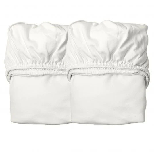 Leander Spannbetttuch 2er Pack aus Bio-Baumwolle für Wiege Classic 40 x 80 cm - Snow - Kollektion 2022 1 Leander Spannbetttuch 2er Pack aus Bio-Baumwolle für Wiege Classic 40 x 80 cm - Snow - Kollektion 2022