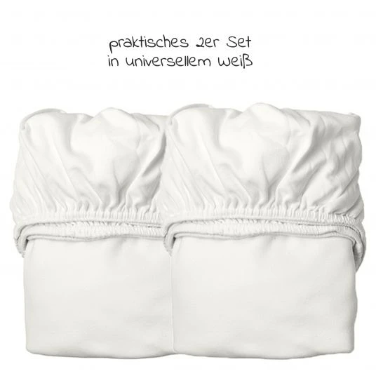 Leander Spannbetttuch 2er Pack aus Bio-Baumwolle für Wiege Classic 40 x 80 cm - Snow - Kollektion 2022 2 Leander Spannbetttuch 2er Pack aus Bio-Baumwolle für Wiege Classic 40 x 80 cm - Snow - Kollektion 2022 – Bild 2