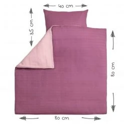 Makian Wende-Bettwäsche Mull 80 x 80 / 35 x 40 cm - Orchidee / Puder -Wohnen & Schlafen Verkäufe makian wende bettwasche mull 80 x 80 35 x 40 cm orchidee puder pppo d4