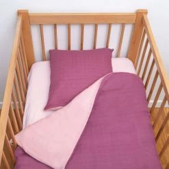 Makian Wende-Bettwäsche Mull 80 x 80 / 35 x 40 cm - Orchidee / Puder -Wohnen & Schlafen Verkäufe makian wende bettwasche mull 80 x 80 35 x 40 cm orchidee puder pppo d5