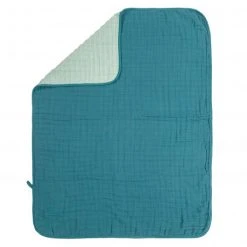 Makian Wende-Kuscheldecke / Babydecke Mull 4-lagig 70 x 100 cm - Patina Mint