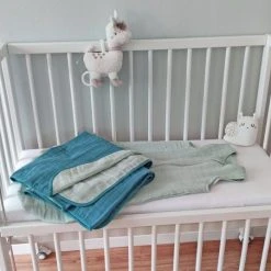 Makian Wende-Kuscheldecke / Babydecke Mull 4-lagig 70 x 100 cm - Patina Mint -Wohnen & Schlafen Verkäufe makian wende kuscheldecke babydecke mull 4 lagig 75 x 100 cm patina mint wkmpm d5