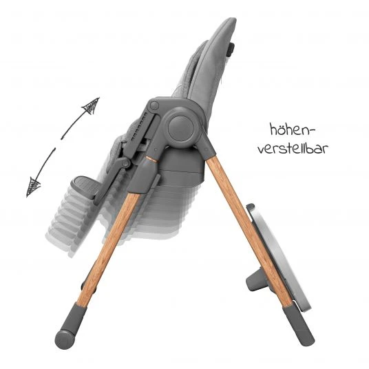 Maxi-Cosi 6in1 Hochstuhl Minla mitwachsend ab Geburt-6 Jahre Hochstuhl, Babyliege mit Liegefunktion & Tablett - Essential Grey - Kollektion 2022 6 Maxi-Cosi 6in1 Hochstuhl Minla mitwachsend ab Geburt-6 Jahre Hochstuhl, Babyliege mit Liegefunktion & Tablett - Essential Grey - Kollektion 2022 – Bild 6