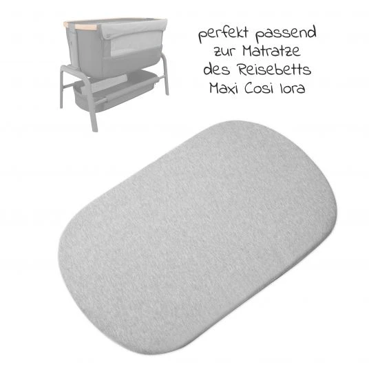 Maxi-Cosi Spannbetttuch 2er Pack für Beistellbett Iora - Weiß / Grau - Kollektion 2022 3 Maxi-Cosi Spannbetttuch 2er Pack für Beistellbett Iora - Weiß / Grau - Kollektion 2022 – Bild 3