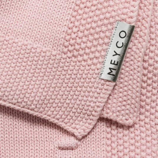 Meyco Baumwoll-Decke 75 x 100 cm - Knots - Rosa 3 Meyco Baumwoll-Decke 75 x 100 cm - Knots - Rosa – Bild 3