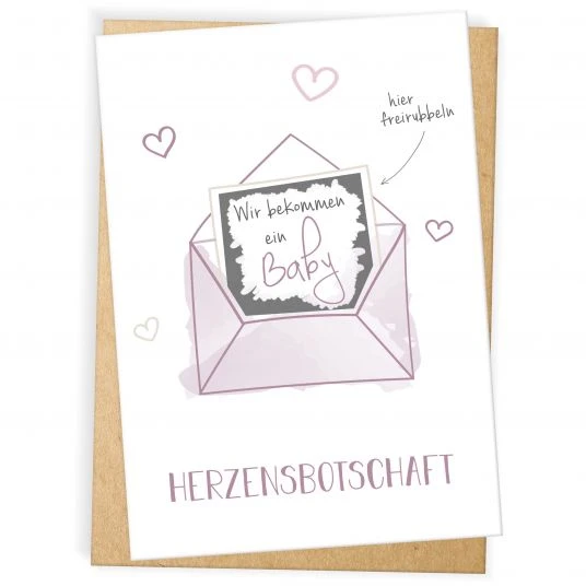 Mintkind Baby-Rubbelkarte - Schwangerschaft - Wir bekommen ein Baby 1 Mintkind Baby-Rubbelkarte - Schwangerschaft - Wir bekommen ein Baby