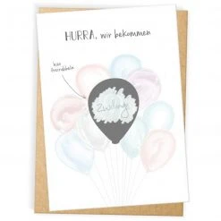 Mintkind Baby-Rubbelkarte - Schwangerschaft - Wir bekommen Zwillinge