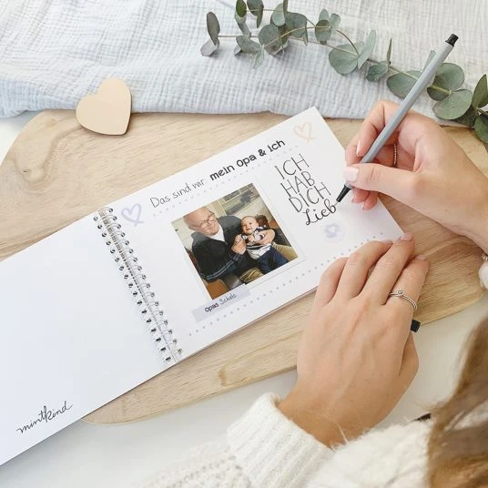 Mintkind Erinnerungsbuch / Familienbuch / Babybuch - Ich und mein Opa 2 Mintkind Erinnerungsbuch / Familienbuch / Babybuch - Ich und mein Opa – Bild 2