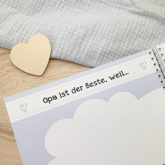 Mintkind Erinnerungsbuch / Familienbuch / Babybuch - Ich und mein Opa 5 Mintkind Erinnerungsbuch / Familienbuch / Babybuch - Ich und mein Opa – Bild 5