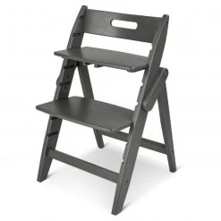 Moji Hochstuhl Yippy Trunk - flach klappbar, mitwachsend, Vollholz - Pearl