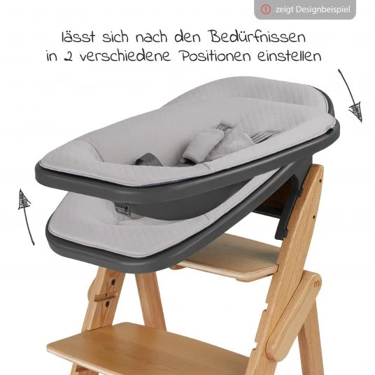 Moji Neugeborenenaufsatz inkl. Bezug, Matratze, Gurtsystem für Yippy Hochstuhl - Birch 5 Moji Neugeborenenaufsatz inkl. Bezug, Matratze, Gurtsystem für Yippy Hochstuhl - Birch – Bild 5