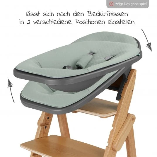 Moji Neugeborenenaufsatz inkl. Bezug, Matratze, Gurtsystem für Yippy Hochstuhl - Mint 5 Moji Neugeborenenaufsatz inkl. Bezug, Matratze, Gurtsystem für Yippy Hochstuhl - Mint – Bild 5