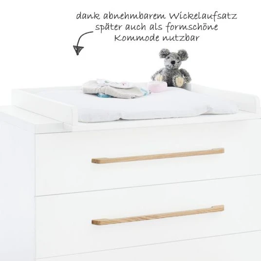 Pinolino Kinderzimmer Riva mit 2-türigem Schrank, Bett, breiter Wickelkommode 6 Pinolino Kinderzimmer Riva mit 2-türigem Schrank, Bett, breiter Wickelkommode – Bild 6