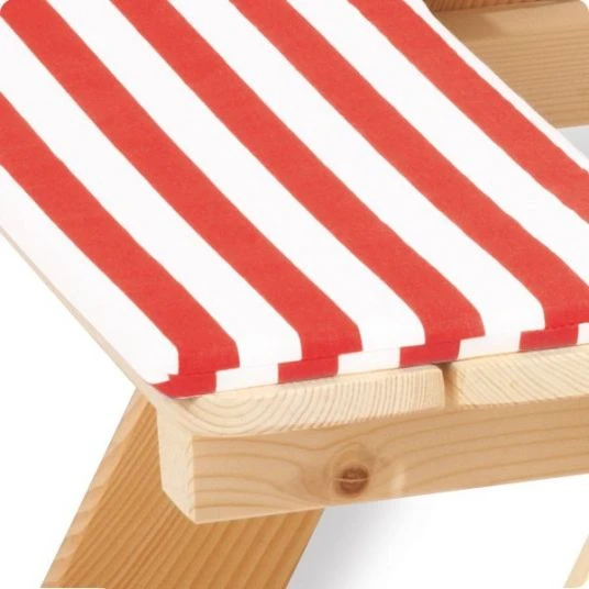 Pinolino Polsterauflagen 2er Pack für Sitzgarnitur Nicki für 4 - Streifen Rot Weiß 2 Pinolino Polsterauflagen 2er Pack für Sitzgarnitur Nicki für 4 - Streifen Rot Weiß – Bild 2