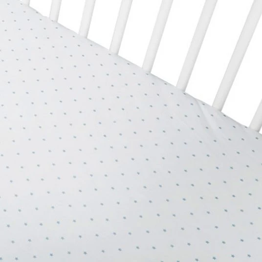 Pinolino Spannbetttuch für Kinderbett - 2er Pack 60 x 120 / 70 x 140 cm - Sternchen - Hellblau 2 Pinolino Spannbetttuch für Kinderbett - 2er Pack 60 x 120 / 70 x 140 cm - Sternchen - Hellblau – Bild 2