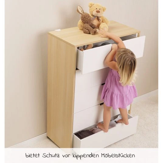 Reer Kippsicherung für Möbel - 2 Bänder - Weiß 2 Reer Kippsicherung für Möbel - 2 Bänder - Weiß – Bild 2