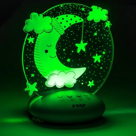 Reer Nachtlicht ColourLumy - Mond - Weiß / Grau 2 Reer Nachtlicht ColourLumy - Mond - Weiß / Grau – Bild 2