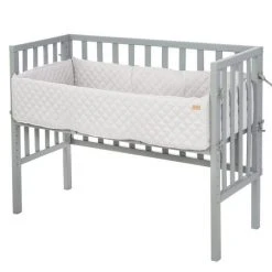Roba 2in1 Beistellbett, Bank & Matratze & Nestchen Roba Style - Silbergrau - Taupe