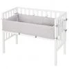 Roba 2in1 Beistellbett, Bank & Matratze & Nestchen Roba Style - Silbergrau - Weiß