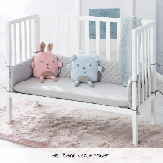 Roba 2in1 Beistellbett, Bank & Matratze & Nestchen Roba Style - Silbergrau - Weiß 4 Roba 2in1 Beistellbett, Bank & Matratze & Nestchen Roba Style - Silbergrau - Weiß – Bild 4