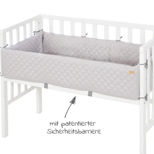 Roba 2in1 Beistellbett, Bank & Matratze & Nestchen Roba Style - Silbergrau - Weiß 6 Roba 2in1 Beistellbett, Bank & Matratze & Nestchen Roba Style - Silbergrau - Weiß – Bild 6