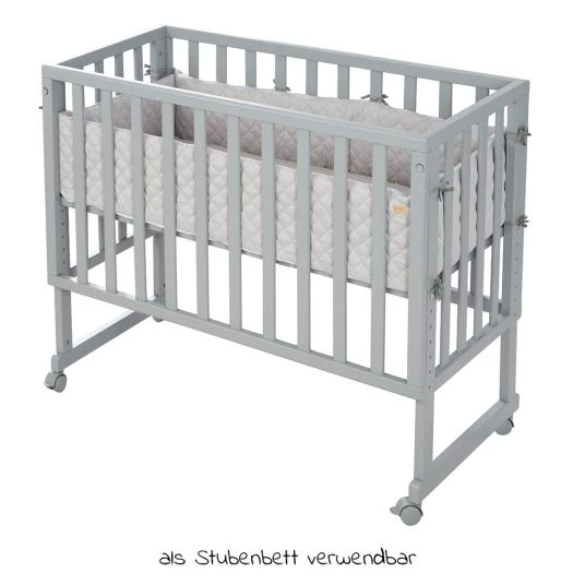 Roba 3in1 Stubenbett, Beistellbett, Bank & Matratze & Nestchen Roba Style - Silbergrau - Taupe 5 Roba 3in1 Stubenbett, Beistellbett, Bank & Matratze & Nestchen Roba Style - Silbergrau - Taupe – Bild 5